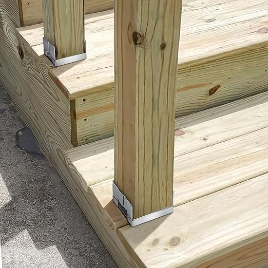 6 PCS 4x4 Post Anchor Base Adjustable Wood Post Brackets, Metal Post Base Holder for Concrete for Deck Patio/Gazebo/Pergola,Adjustable Galvanized Post Bracket