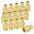 TAISHER 15PCS Brass Pipe Fitting, Reducer Adapter, Hex Nipple, 3/8-Inch Male Pipe x 1/4-Inch Male Pipe