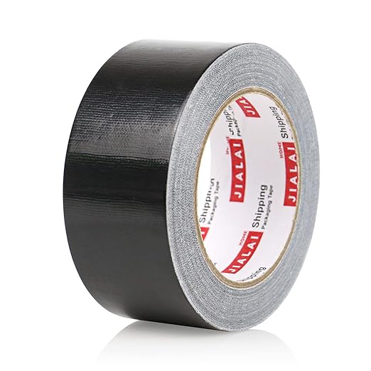 Black Heavy Duty Duct Tape, 2 inches x 30 Yards - 5 Pack, 8.27 mil Thickness, Strong, Flexible, No Residue, All-Weather and Tear by Hand - Bulk Value for Repairs