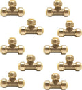 (Pack of 10) EFIELD 1/2 Inch Tee Push-Fit Fitting to Connect Pex, Copper, CPVC with a Disconnecting Clip,(PF118-10PCS)