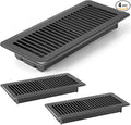 Retisee 4x12 Inches Floor Vent Covers Heavy Duty Floor Register Easy Installation Metal Heat Vent Covers with Rust Proof Finish for Home(Gray,4 Pcs)