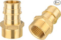 (Pack of 2) EFIELD Pex A Full Flow Expansion Brass Fittings 3/4"x 1/2" Female NPT Adapter, ASTM F1960,(PEX1960030-2PCS)