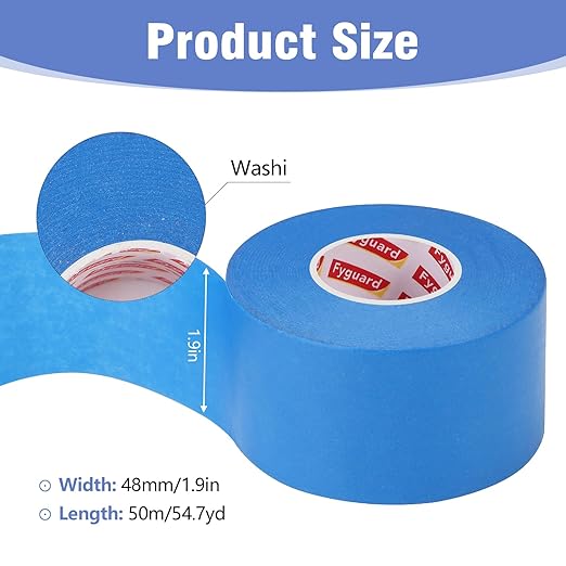 Painters Tape 2 Inches Wide Blue Painters Tape Blue Masking Tape for Home Decoration DIY Furniture Edge Treatment