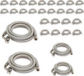(30 Pack) Seelink 4FT Dishwasher Hose, 3/8" Comp x 3/4” FHT Stainless Steel Water Supply Line with 90 Degree FGH Elbow
