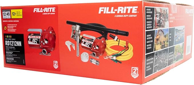 Fill-Rite RD1212NN 12V 12 GPM Portable Fuel Transfer Pump w/Power Cable