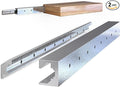Hovr Solutions Slim 47" (4-Foot) Aluminum Floating Shelf Bracket System, 125LB Load Capacity, Hidden Support Bracket Up to 63” Shelf, 2-Pack