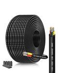 20 Gauge Electrical Wire 3 Conductor 20/3AWG 82.02FT Low Voltage Cable - Tinned Copper Stranded Core with PVC Insulation for LED Strip Lighting Installations, Automotive Marine Wiring Harness