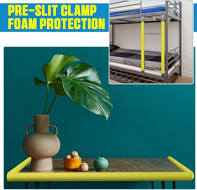 Hanaive 2 Pcs 40 Inch x 4. 1 Inch Jumbo Pool Noodles Bulk Large Swimming Foam Noodles for Floating Craft Projects Pre Slit Clamp Foam Protection Padding Bumper(Yellow)