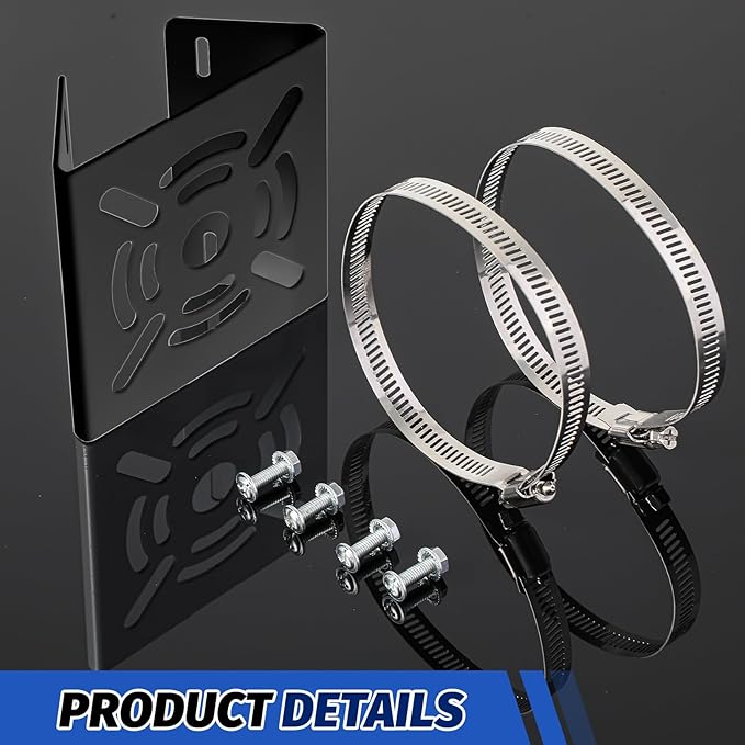 6 Pcs Universal Vertical Pole Mount for Security Camera Wall Mounting Bracket with 6/12 Loop Solid Metal Pole Bracket for CCTV Camera Indoor Outdoor Solar Panel LED Wall/ Stage Light (Black)