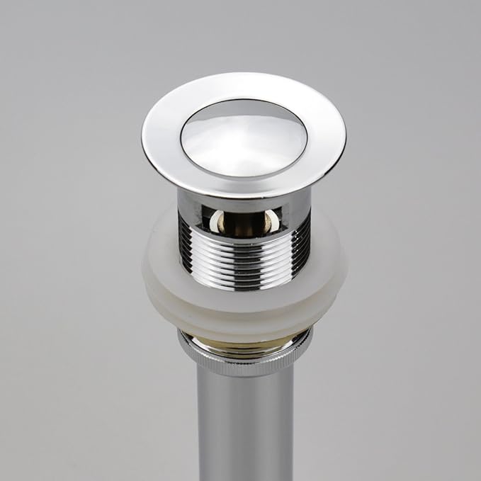Bathroom Sink Drain,Drain Stopper Bathroom Sink Without Overflow,Pop Up Drain Strainer,Stainless Steel Chrome
