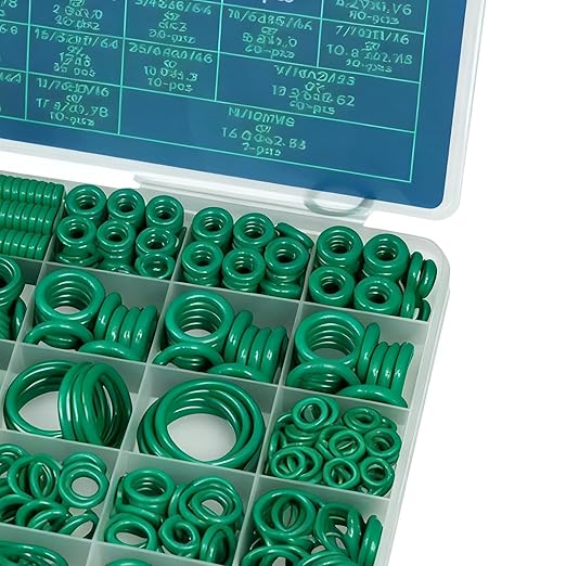 AC O Ring Assortment Kit, Wear-Resistant Car Repair Accessories | Seal Rubber O Rings Assortment Set,for Compressor and Professional Plumbing Faucet Seal Repair