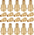 20-Pack HeSun Copper Press Fitting Adapter,1/2" PRESS X 1/2" PEX F1807 Crimp Coupling, LF Brass(PEX1807344-20)