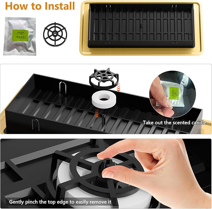 Floor Vent Covers 4 Pack,Floor Register 4x10, Heavy Duty Walkable Steel Vent Cover, Adjustable Metal Decorative Vent Covers for Home Floor Ceiling or Sidewall Vent, Rust-Proof Finish (White Oak-4Pack)