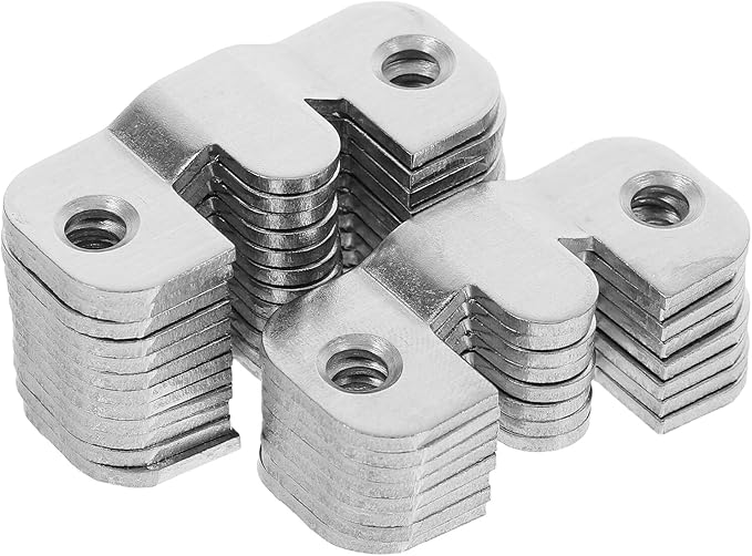 20PCS Heavy Duty Flush Mount Bracket Picture Frame Support Hardware with Screws Interlocking Wall Mount Hooks for Hanging Frames Mirrors and Furniture Connectors for Plasterboard