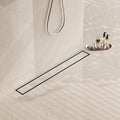Neodrain 28-Inch Linear Shower Drain- with 2-in-1 Flat & Tile Insert Cover, Brushed 304 Stainless Steel Rectangle Shower Floor Drain,Floor Shower Drain with Adjustable Leveling Feet, Hair Strainer