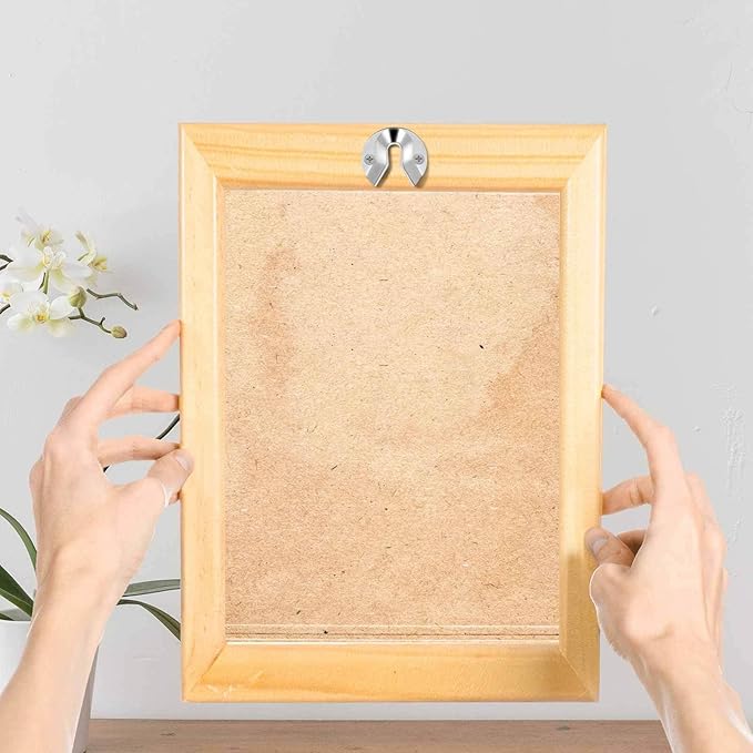8pcs Heavy Duty Metal Keyhole Picture Hangers for Wall Mounting Mirrors Frames Artwork Connectors for Reliable Wall Decorations and Furniture