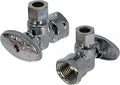 PROCURU 1/2-Inch FIP x 3/8-Inch OD Compression Angle Stop Valve, Quarter-Turn, LF Certified Safe (2-Pack)
