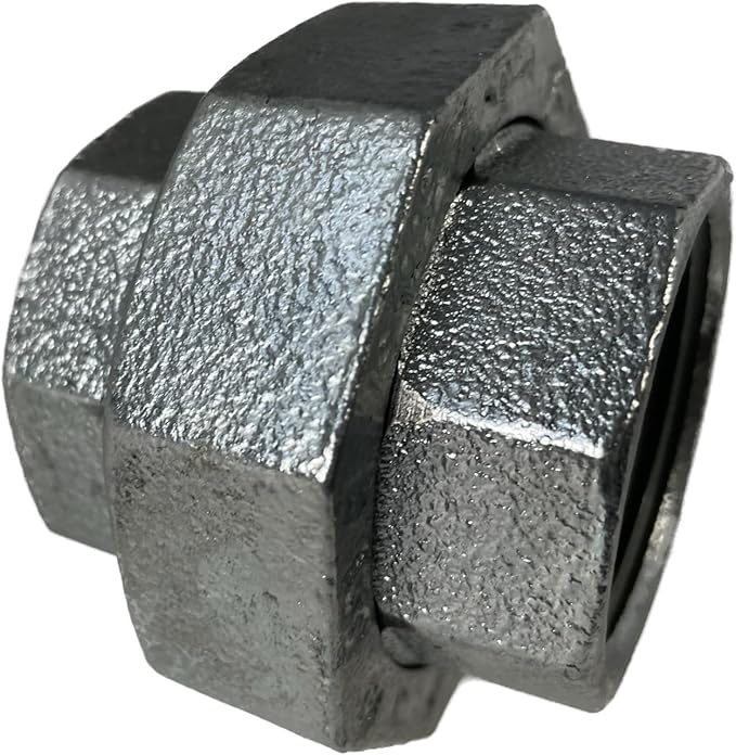 2 Pack BMI 1-1/2 Inch NPT Galvanized Union, 150#, UL/FM
