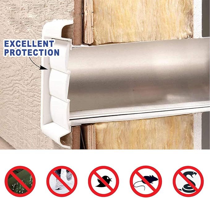 [2 PACKS]4 Inch White Plastic Louvered Outdoor Vent Cover With Stainless Steel Grille Screen, Exhaust Vent cover Widely Used for Dryers and Houses Wall to Keep Rain, Snow, Wind or Birds by AMI PARTS