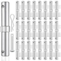 24 Pack Scaffolding Coupling Pin 9"L Heavy Duty Scaffolding Coupling Pin with 1" Collar and 48 Spring Retainers Locking Pins Scaffold Connecting Rod Accessories(1-3/8"od)