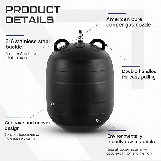 8 Inch Inflatable Pipe Plug Sewer Test Plug with 39.37 Extension Hose Rubber Plumbing Test Balloon for Sewage Pipeline Inspection