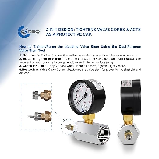 Gas Test Pressure Gauge 30 Pound, 30 PSI / 200 kPa, 3/4” FNPT Connection, Brass Valve, Chrome Plated Steel Body Assembly.