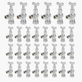 30-Pack GUOFIS Angle Stop Valve with 1/4 Turn Loose Control Key,1/2" Nominal (5/8" OD) Compression x 3/8" OD,Chrome Plated Brass Shut-off Valves for Potable Water(VALVE142-30Pack)