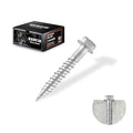 SUNKIN #14x1-5/8 inch Stainless Steel 18-8 Bi-Metal Masonry Concrete Screw, Hex Head Zinc Plated 60 PCS Exellent NO Rust for 20+ Years Ideal for Outdoors Projects