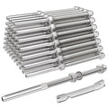 BLIKA 50 Pack 6" Long Swage Threaded Stud Tension End Fitting Terminal for 1/8" Deck Cable Railing, T316 Stainless Steel, Swage Threaded Terminal for 4x4, 2x2 Wood Metal Post, Cable Railing Hardware