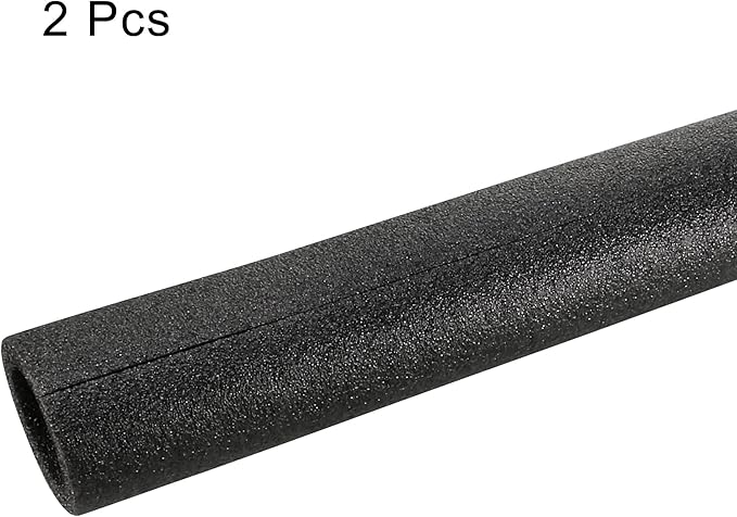 MECCANIXITY Foam Tube Sponge Protective Sleeve Heat Preservation Black Sleeve Polyethylene Pipe 40mm(1.57 Inch) ID for Pipe Insulation, Pack of 2