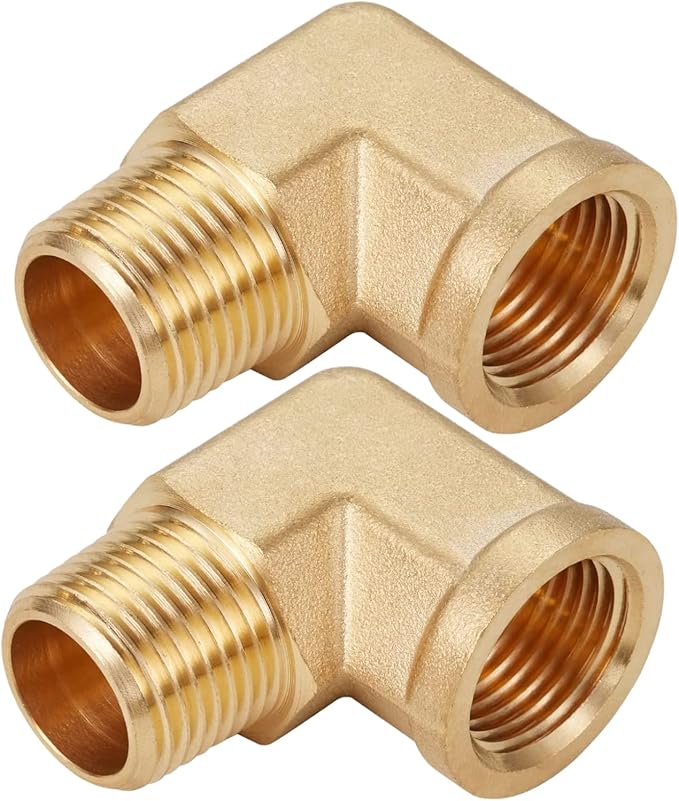 2pcs 90 Degree Barstock Street Elbow 1/2" NPT Male to 1/2" NPT Female Forged Fitting by CX WONDERLAND