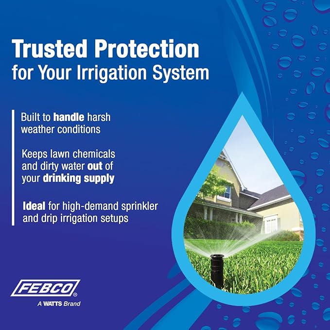 Febco 765 Series 3/4" Bronze Pressure Vacuum Breaker Backflow Preventer, Quarter Turn Shutoff, NPT Connections, Freeze Sensor with SentryPlus Alert Technology, Industrial Plants, Irrigation System