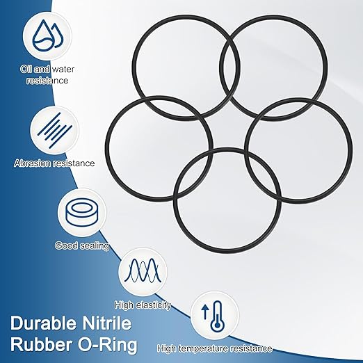 10-Pcak Nitrile Rubber O-Rings, 39mm ID, 43mm OD, 2mm Width, Metric Sealing Washer Gasket for Automotive Machine Plumbing/Faucet/Air or Gas Connections, Resists Oil and Heat