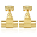 2 Pack Heavy Duty Brass Replacement Control Needle Valve 1/4" Female NPT X 1/4" Female NPT Connection