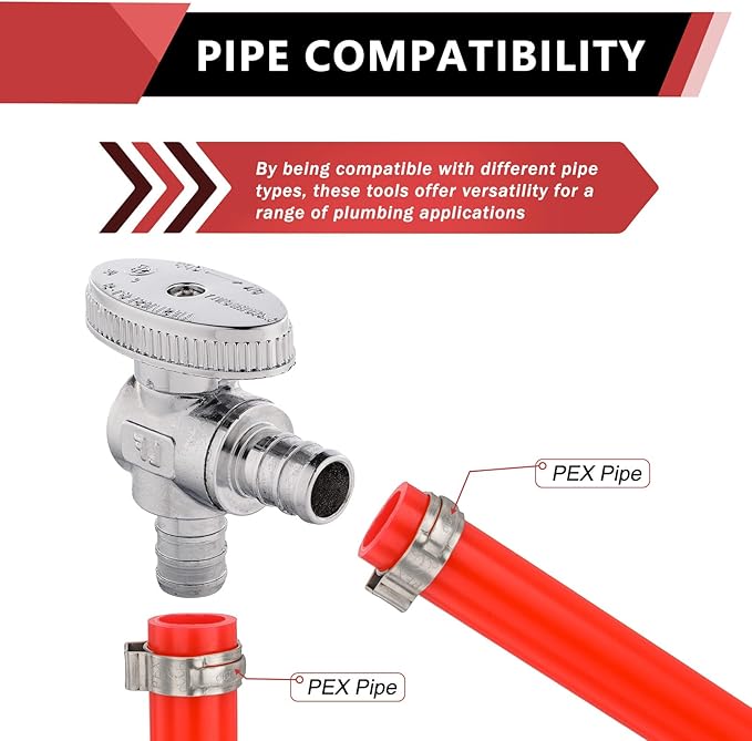 (Pack of 5) EFIELD 1/4 Turn Angle Stop Valve Barb Crimp 1/2" Pex X 1/2" Pex Chrome Plated Brass, ASTM 1807,(VALVE102-5PCS)