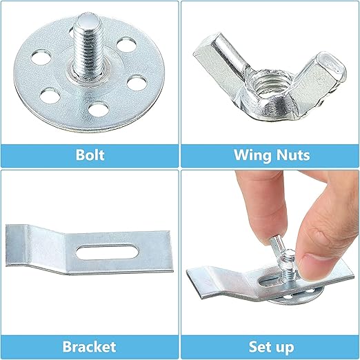 Enhon 24 Pack Sink Clips Kit, Undermount Sink Clips, Sink Mounting Kit Bracket, Installation Repair Hardware Clips Fastener Support for Kitchen or Bathroom Sinks (Silver)