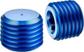 EVIL ENERGY 1/4" NPT Plugs Aluminum Socket Allen Head Blue, Pack of 2