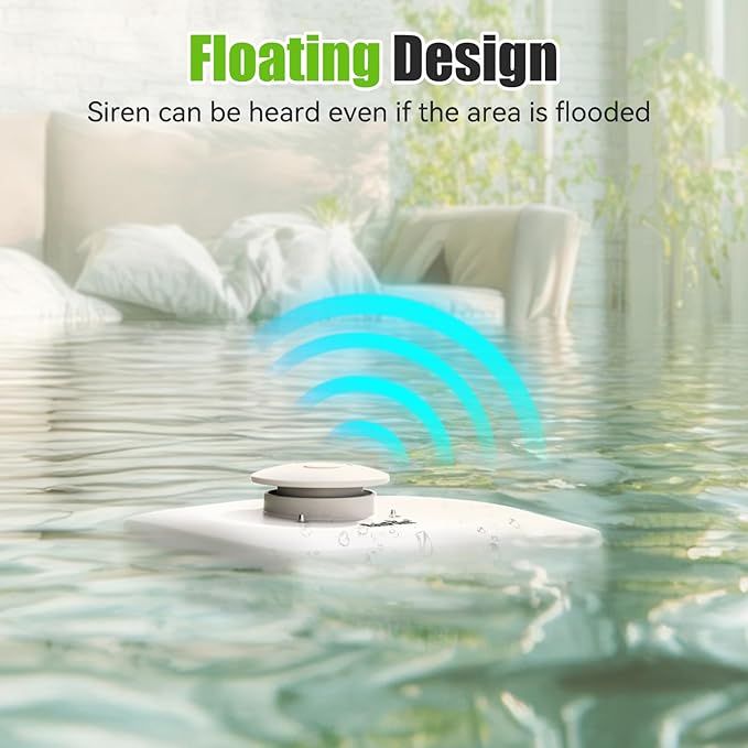 RainPoint WiFi Water Leak Detectors for Home - IP66 Waterproof Grade Water Sensor Leak Detector Kit with Hub, Powerful Alarm Siren, Includes 3 Water Alarm Leak Detectors & One WiFi Gateway Hub