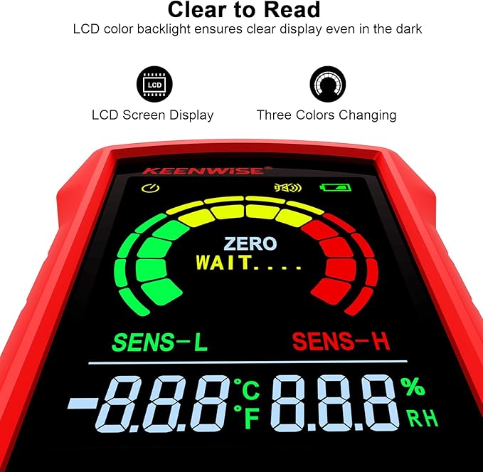 Natural Gas Detector, Gas Leak Detector with Audible & Visual Alarms, Gas Concentration Display, Locating Propane, Natural Gas, Combustible Gas Leak for Home and RV (Includes 3 Batteries)