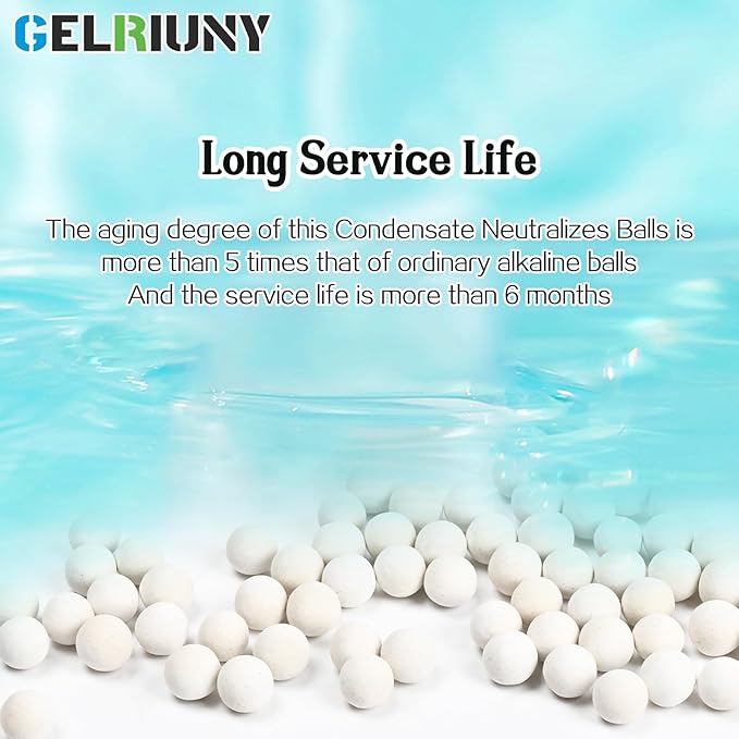 Condensate Neutralizer 3.3 lbs, 1-Pack, Acidic Condensate Neutralizer Pellets, 7-8mm Pellets for Water Heater Media Filter(1 Pack)