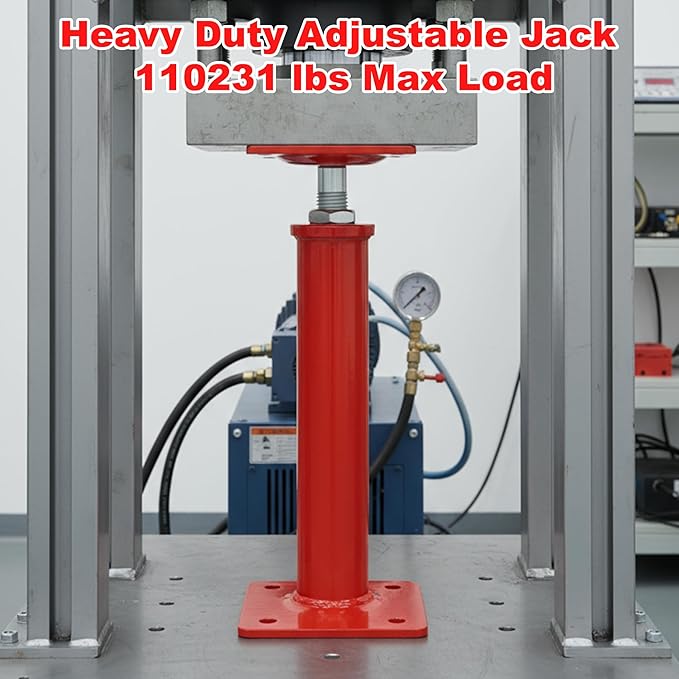 Heavy Duty Adjustable Screw Jacks for Crawl Space Leveling, 10"-18" Height Range, 10000 lbs Load Capacity (4 Packs), Steel Joist Beam Support Jacks for Basement, Cellar & Floor Stabilization