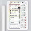 Chore Chart for Kids Dry Erase Chore Board ADHD Tools for Kids to Do List Checklist Task Board Routine Chart Planning Board for Fridge with 10 Sliders and Magnetic Marker, White and Rainbow, 1 Pack