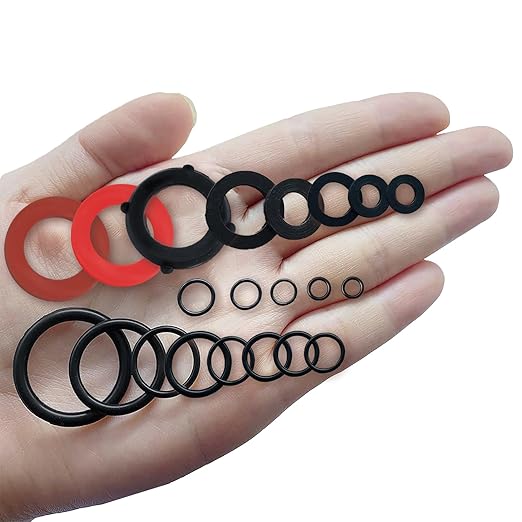 7 Size Water Hose Gasket and 20 Size O Ring Rubber Washer Assortment Kit 610 Pcs Nitrile Washers Set for Plumbing Faucet Pipe Hose Shower Head Pressure Washer Sealing Repair OD 9-31MM