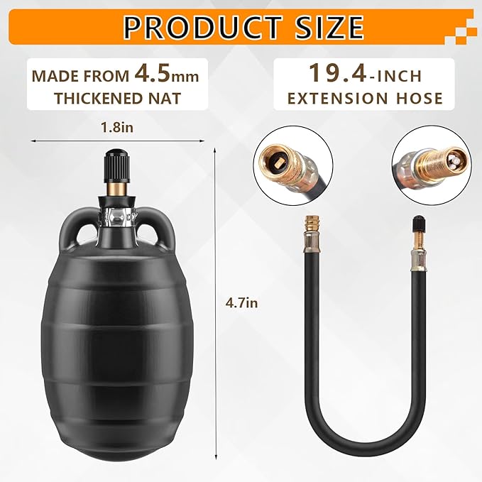 Inflatable Pipe Test Plug, with 19.7 or 39.37 Inch Quick-Install Extension Hose, Rubber Plumbing Balloon,2 Inch, 3 Inch or 4 Inch (2 inch)