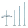 HASWARE Toggle Bolt Zinc Plated Steel and Wing Nut for Hanging Heavy Items on Drywall 1/4 Multi (8 Pack)