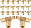 (20-Pack) Seelink 3/4" x 1/2" x 3/4" PEX-A Tee Expansion Fittings, for PEX Tubing Pipe Hose Fittings, ASTM F1960(PEX1960046-20Pack)