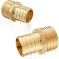 100-Pack HeSun PEX Fittings, 3/4" PEX x 1/2" Male NPT, Brass Crimp Male Adapter Fitting for ASTM F1807(PEX1807027-100)