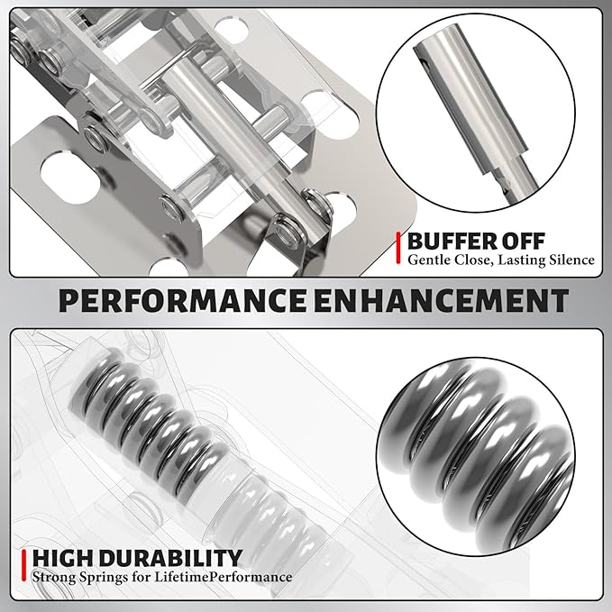 BESTEEL 24 Pack Hidden Hinges Soft Close Surface Mount Kitchen Cabinet Hinges, Concealed Cabinet Hinges for Cabinet Doors Frameless,No Pre-drilled for Kitchen Cupboard, Surface Mount Hinges