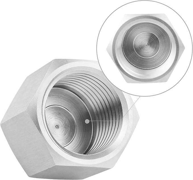 Yoebor 304 Stainless Steel Pipe Fitting Hex Cap Heavy Duty 1" NPT Female (Pack of 2)
