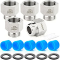 TAISHER 5PCS 304 Stainless Steel Garden Hose Adapter, 3/4" GHT Male x 1/2" NPT Female Garden Hose Connector